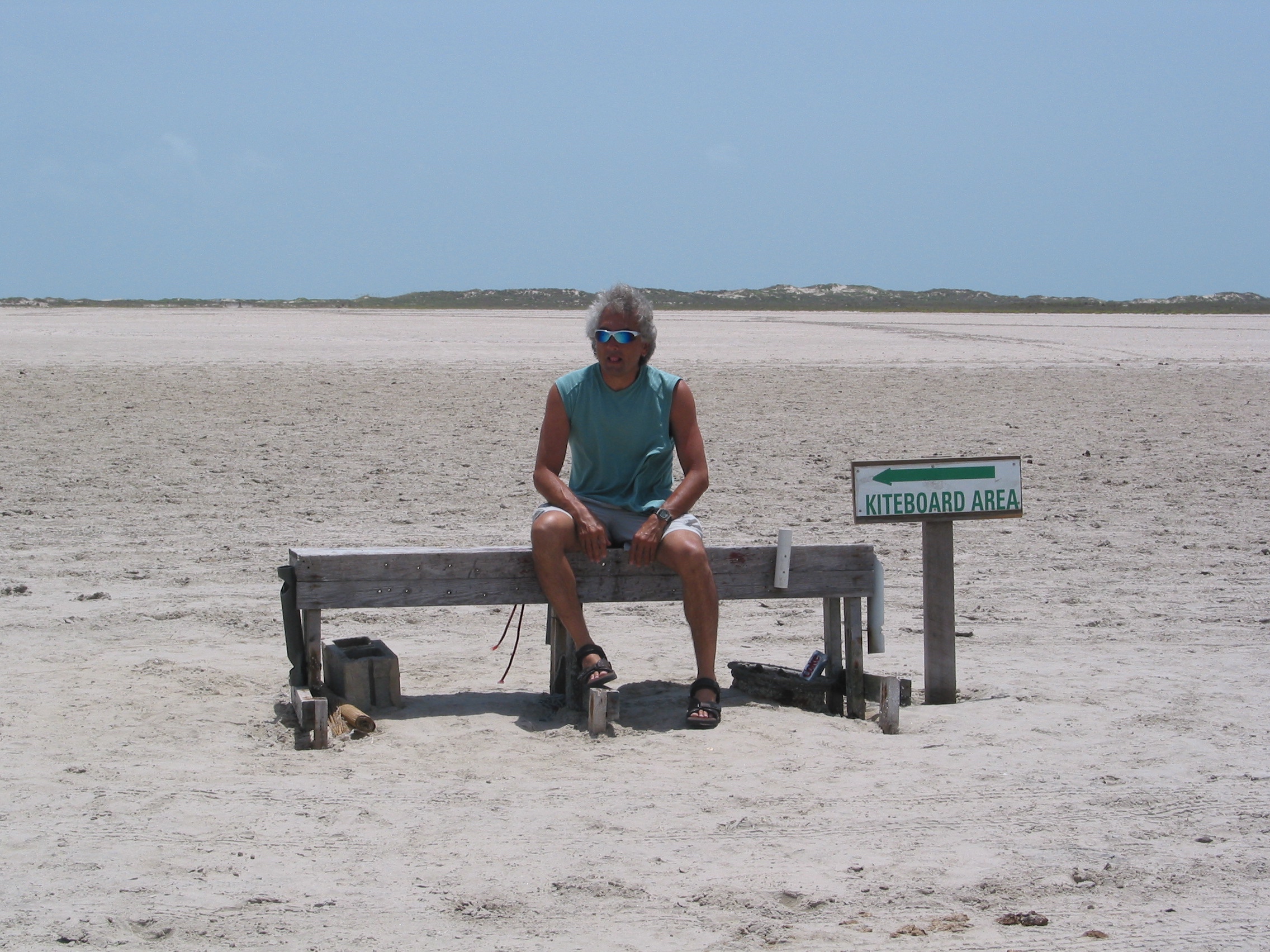 Sign - John on Bench South Padre Is